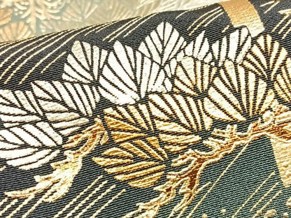 平和屋着物■豪華黒留袖　作家物　渡り橋風景松も　暈し染め　金銀彩　正絹　逸品　CABK9924xe