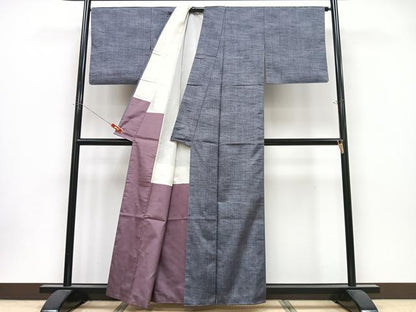 平和屋着物■上質な紬　霞文　正絹　逸品　CABK9925xe
