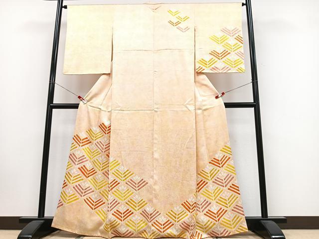 平和屋着物■訪問着　絞り　松文　正絹　逸品　CABK9926xe