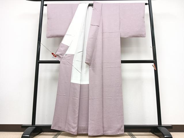 平和屋着物■上質な色無地　琳派文様　薄葡萄色　反端付き　正絹　逸品　未使用　CABK9928xe