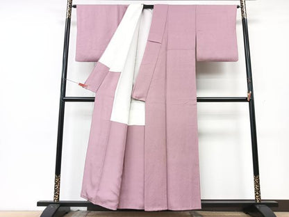 平和屋着物■上質な色無地　紋意匠　退紅色　正絹　逸品　CABK9931xe