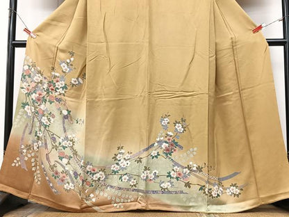 平和屋着物■訪問着　短冊枝花文　暈し染め　正絹　逸品　CABK9932xe