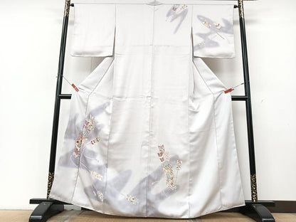 平和屋着物■訪問着　矢羽文　暈し染め　金彩　正絹　逸品　CABK9933xe