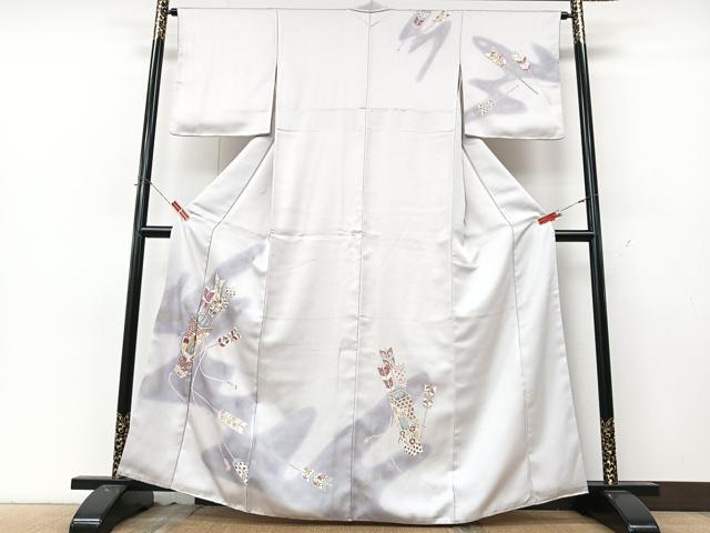 平和屋着物■訪問着　矢羽文　暈し染め　金彩　正絹　逸品　CABK9933xe