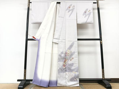 平和屋着物■訪問着　矢羽文　暈し染め　金彩　正絹　逸品　CABK9933xe