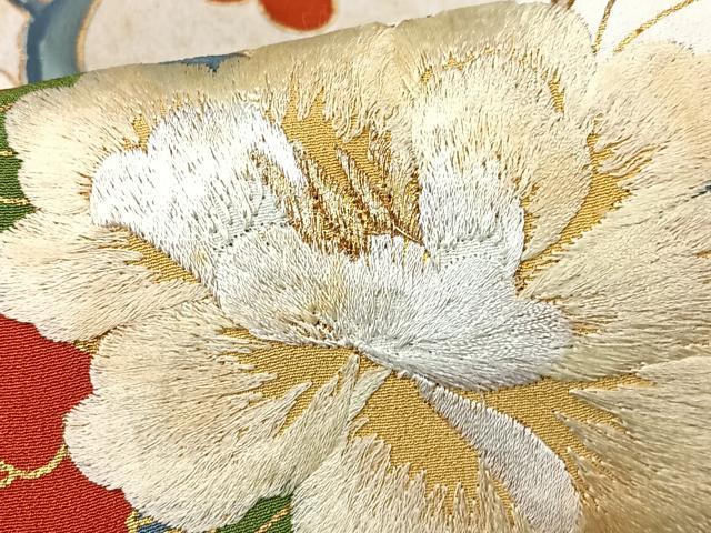平和屋着物■豪華黒留袖　駒刺繍　花鳥文　金彩　正絹　逸品　CABK9936xe