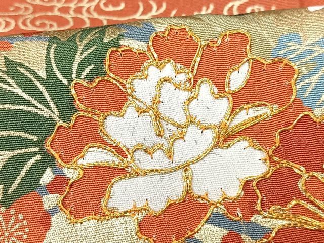 平和屋着物■豪華黒留袖　駒刺繍　飛鶴花車文　金彩　正絹　逸品　CABK9939xe