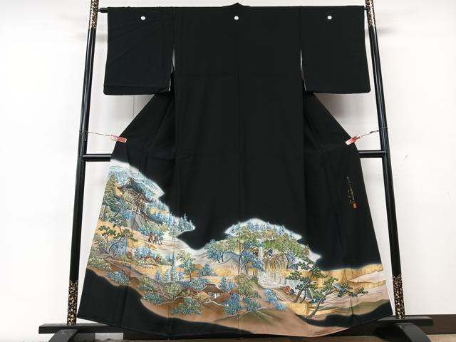 平和屋着物■豪華黒留袖　作家物　あらたうと青葉若葉の日の光　暈し染め　金彩　正絹　逸品　CABK9951xe