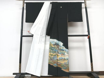 平和屋着物■豪華黒留袖　作家物　あらたうと青葉若葉の日の光　暈し染め　金彩　正絹　逸品　CABK9951xe
