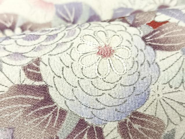 平和屋着物■豪華黒留袖　刺繍　草花文　金銀彩　正絹　逸品　CABK9954xe