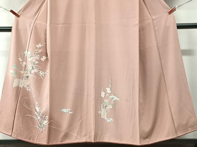 平和屋着物■訪問着　枝花文　金彩　正絹　逸品　CABK9967xe