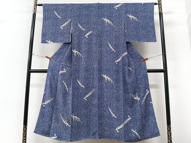 平和屋着物■上質な小紋　舞花文　正絹　逸品　未使用　CABK9968xe