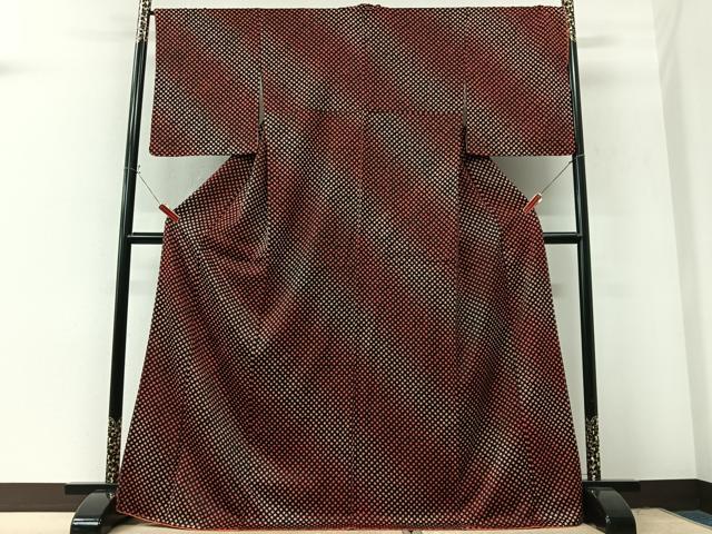 平和屋着物■上質な小紋　総絞り　霞文　暈し染め　正絹　逸品　未使用　CABK9972xe