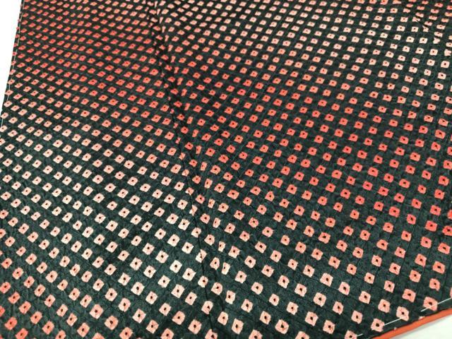 平和屋着物■上質な小紋　総絞り　霞文　暈し染め　正絹　逸品　未使用　CABK9972xe
