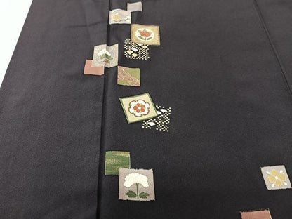 平和屋着物■訪問着　色紙花文　金彩　正絹　逸品　CABK9973xe