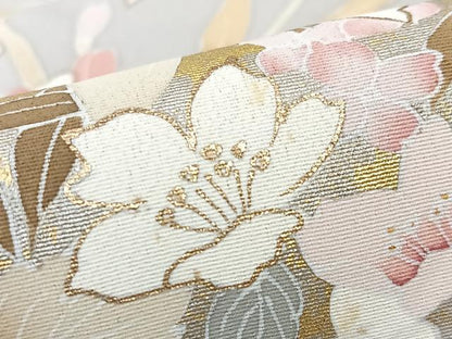 平和屋着物■訪問着　友禅　草花文　金彩　正絹　逸品　CABK9982xe