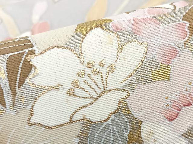 平和屋着物■訪問着　友禅　草花文　金彩　正絹　逸品　CABK9982xe