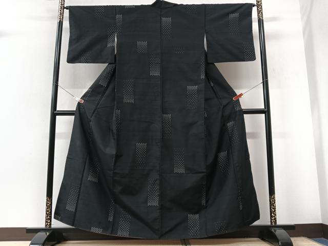 平和屋着物■上質な紬　絣文様　正絹　逸品　CABK9986xe
