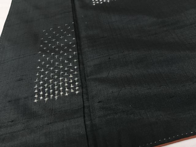 平和屋着物■上質な紬　絣文様　正絹　逸品　CABK9986xe