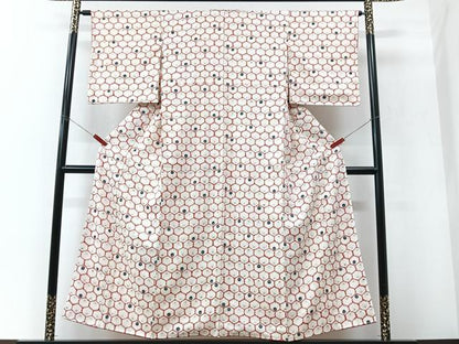 平和屋着物■上質な小紋　菊尽くし　金彩　正絹　逸品　CABK9994xe