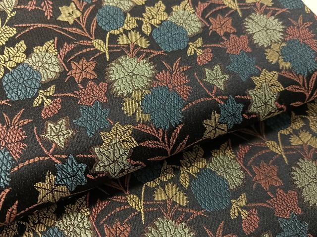 平和屋着物●九寸名古屋帯　草花文　正絹　逸品　CABL0001vp