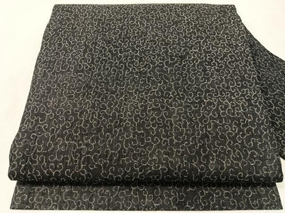 平和屋着物●全通柄　九寸名古屋帯　紬地　唐草文　正絹　逸品　CABL0009vp