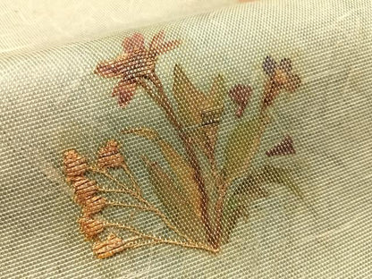 平和屋着物●押し花工芸作家　建野誠一　九寸名古屋帯　花香織　正絹　逸品　CABL0012vp