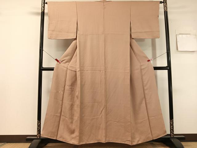 平和屋着物●豪華色留袖　刺繍　草花文　正絹　逸品　CABL0034vp