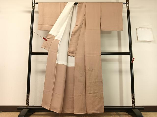 平和屋着物●豪華色留袖　刺繍　草花文　正絹　逸品　CABL0034vp