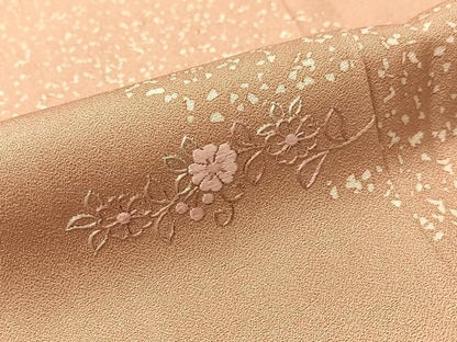 平和屋着物●豪華色留袖　刺繍　草花文　正絹　逸品　CABL0034vp
