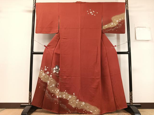 平和屋着物●訪問着　手描き　唐子遊び　暈し染め　金銀彩　正絹　逸品　CABL0035vp