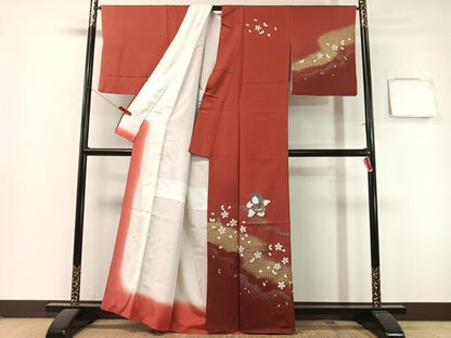平和屋着物●訪問着　手描き　唐子遊び　暈し染め　金銀彩　正絹　逸品　CABL0035vp