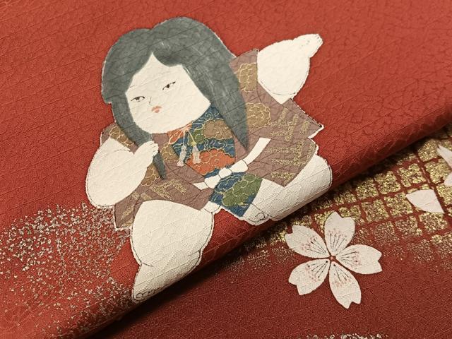 平和屋着物●訪問着　手描き　唐子遊び　暈し染め　金銀彩　正絹　逸品　CABL0035vp