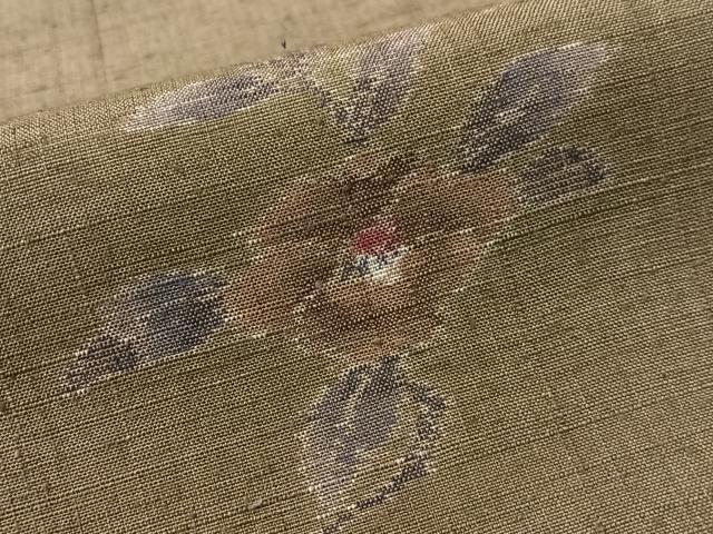 平和屋着物●小千谷紬　雲取り舞椿　正絹　逸品　CABL0038vp