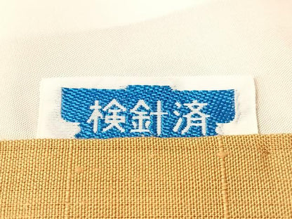 平和屋着物●上質な小紋　紬地　舞花文　ロング丈　正絹　逸品　未使用　CABL0039vp