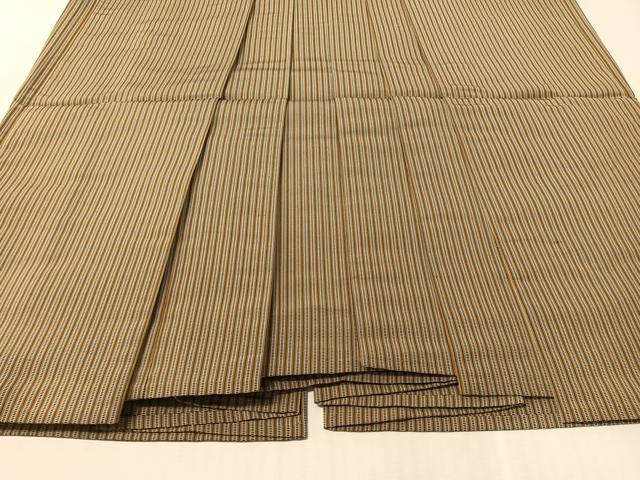 平和屋着物●男性　行灯袴　縞　正絹　逸品　CABL0043vp
