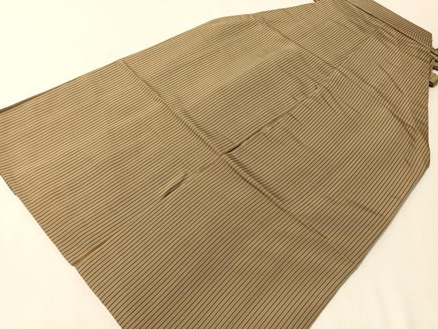 平和屋着物●男性　行灯袴　縞　正絹　逸品　CABL0043vp