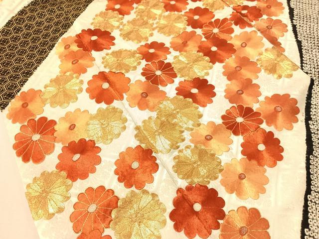 平和屋着物●中国三大刺繍　相良刺繍　振袖　駒刺繍　絞り　道長菊文　金彩　正絹　逸品　CABL0048vp