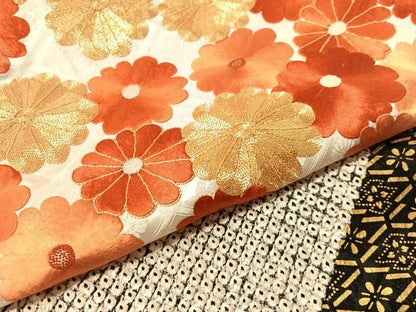 平和屋着物●中国三大刺繍　相良刺繍　振袖　駒刺繍　絞り　道長菊文　金彩　正絹　逸品　CABL0048vp