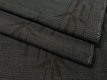 平和屋着物●結城紬　80亀甲　笹竹文　正絹　逸品　未使用　CABL0052vp
