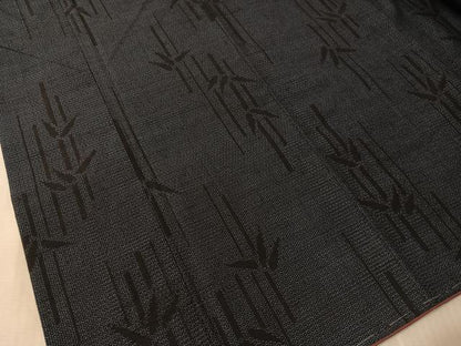 平和屋着物●結城紬　80亀甲　笹竹文　正絹　逸品　未使用　CABL0052vp
