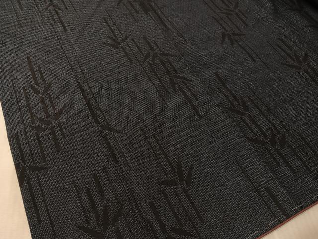 平和屋着物●結城紬　80亀甲　笹竹文　正絹　逸品　未使用　CABL0052vp