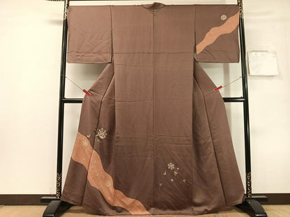 平和屋着物●訪問着　総刺繍　絞り　正倉院花鳥蝶文　金彩　正絹　逸品　CABL0059vp