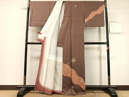 平和屋着物●訪問着　総刺繍　絞り　正倉院花鳥蝶文　金彩　正絹　逸品　CABL0059vp