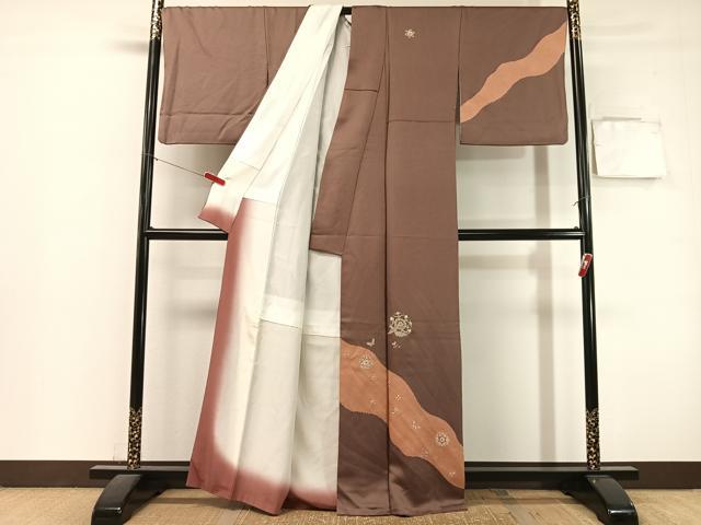 平和屋着物●訪問着　総刺繍　絞り　正倉院花鳥蝶文　金彩　正絹　逸品　CABL0059vp