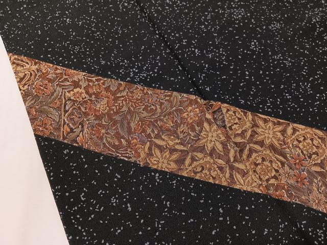 平和屋着物●訪問着　更紗吉祥文　黒地　正絹　逸品　CABL0066vp