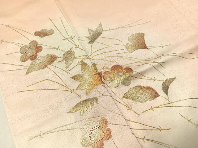 平和屋着物●金彩友禅　卓越技能者・名工・和田光正　訪問着　吹き寄せ花文　暈し染め　正絹　逸品　未使用　CABL0071vp