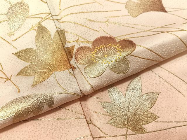 平和屋着物●金彩友禅　卓越技能者・名工・和田光正　訪問着　吹き寄せ花文　暈し染め　正絹　逸品　未使用　CABL0071vp