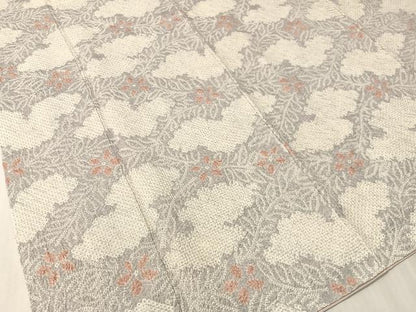 平和屋着物●上質な小紋　総絞り　草花文　正絹　逸品　CABL0075vp