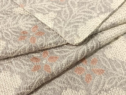 平和屋着物●上質な小紋　総絞り　草花文　正絹　逸品　CABL0075vp